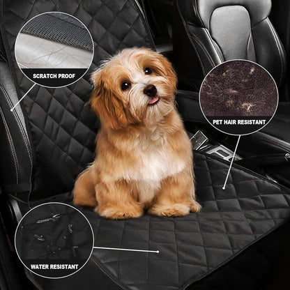 Premium Waterproof Dog Seat Cover for Cars, Trucks, and SUVs - Heavy-Duty 600D Oxford Fabric with Nonslip Backing and Side Flaps, Scratchproof and Durable Design