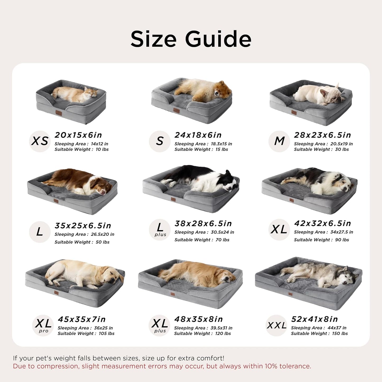 Bedsure Orthopedic Dog Bed Medium with Removable Washable Cover, 28" Grey | Classic Dog Couch Sofa Waterproof, Cozy Bolster Sides, Nonslip Bottom, Comfy Pet Bed for Puppies, Cats, Senior Dogs, Dog Gift