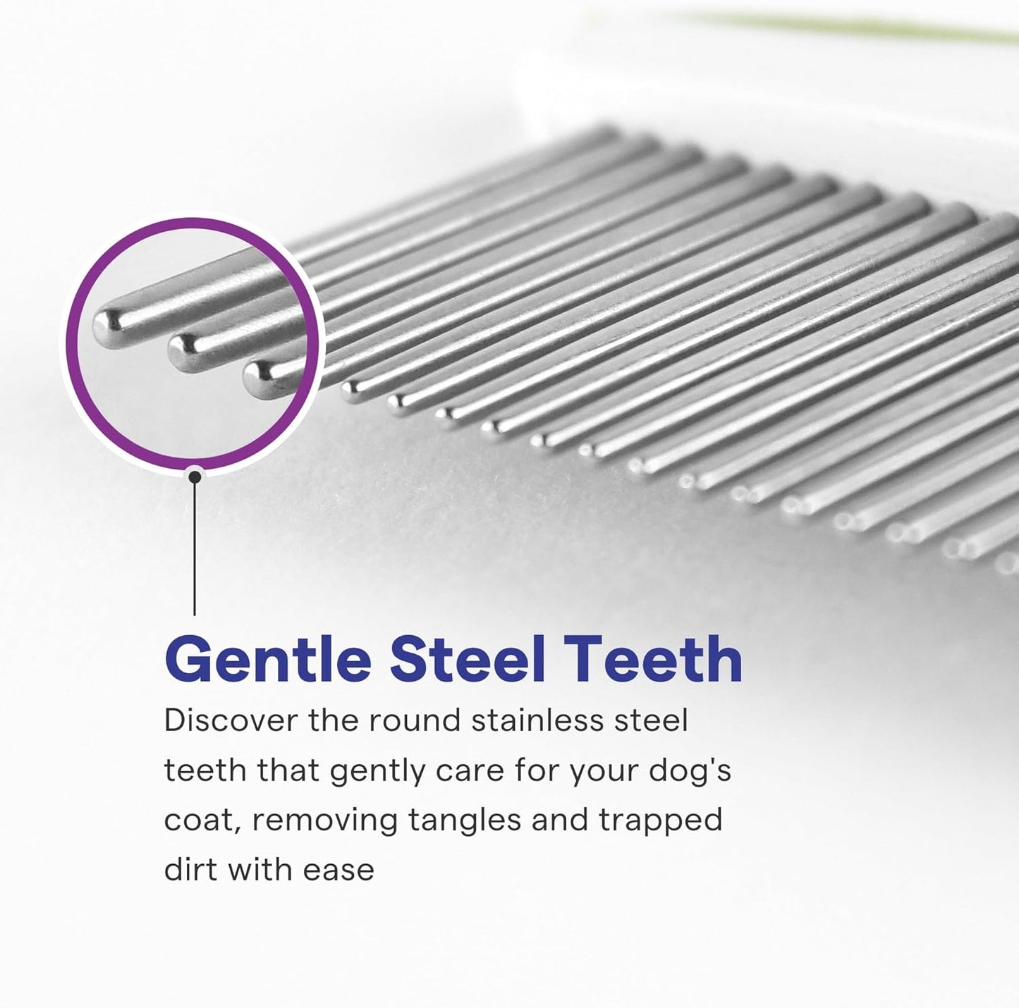 Pet Grooming Comb for Dogs and Cats – Efficiently Removes Tangles, Knots, and Matted Fur – Stainless Steel Teeth with Ergonomic Non-Slip Handle – Ideal for Home Grooming Kits – Includes Comprehensive Ebook Guide