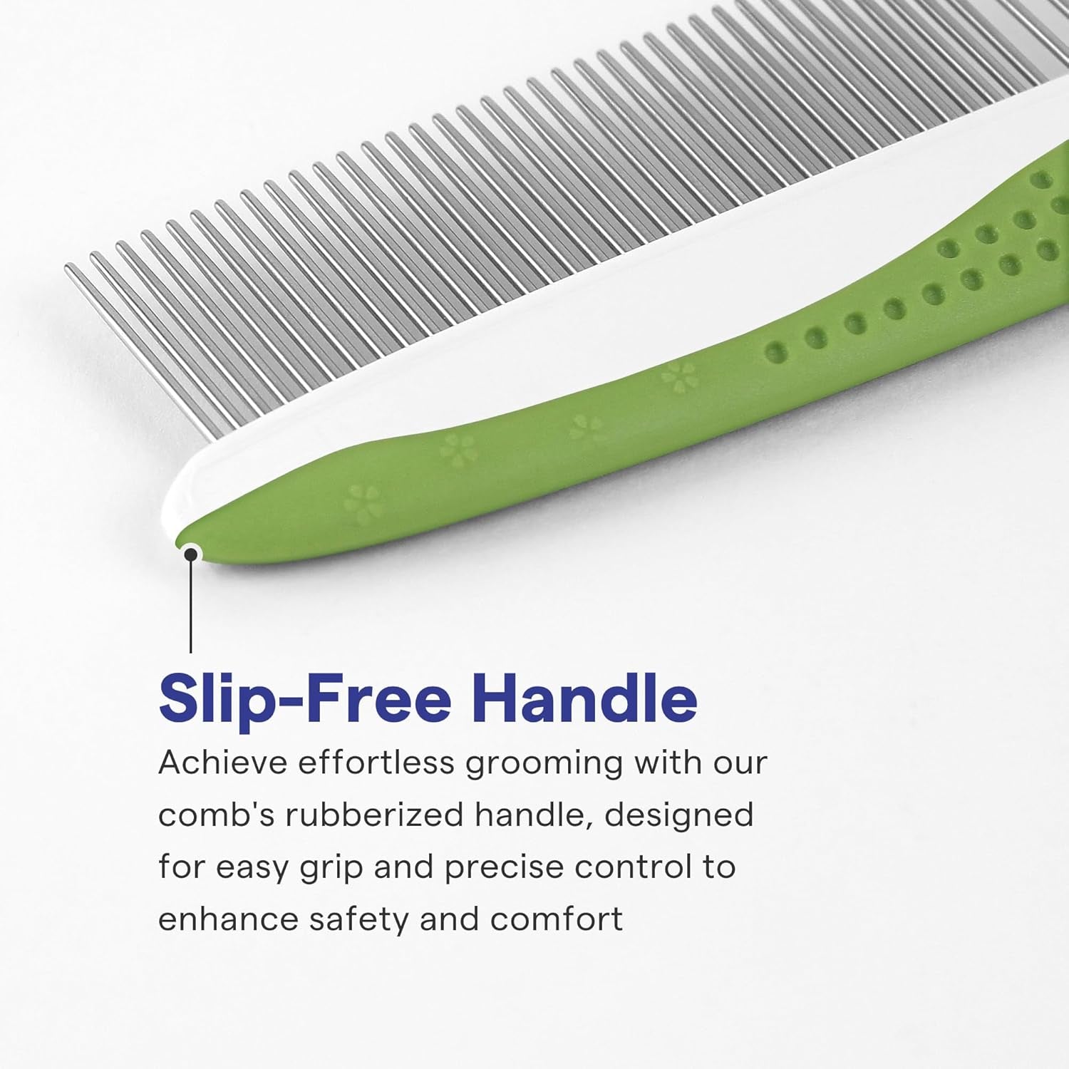 Pet Grooming Comb for Dogs and Cats – Efficiently Removes Tangles, Knots, and Matted Fur – Stainless Steel Teeth with Ergonomic Non-Slip Handle – Ideal for Home Grooming Kits – Includes Comprehensive Ebook Guide