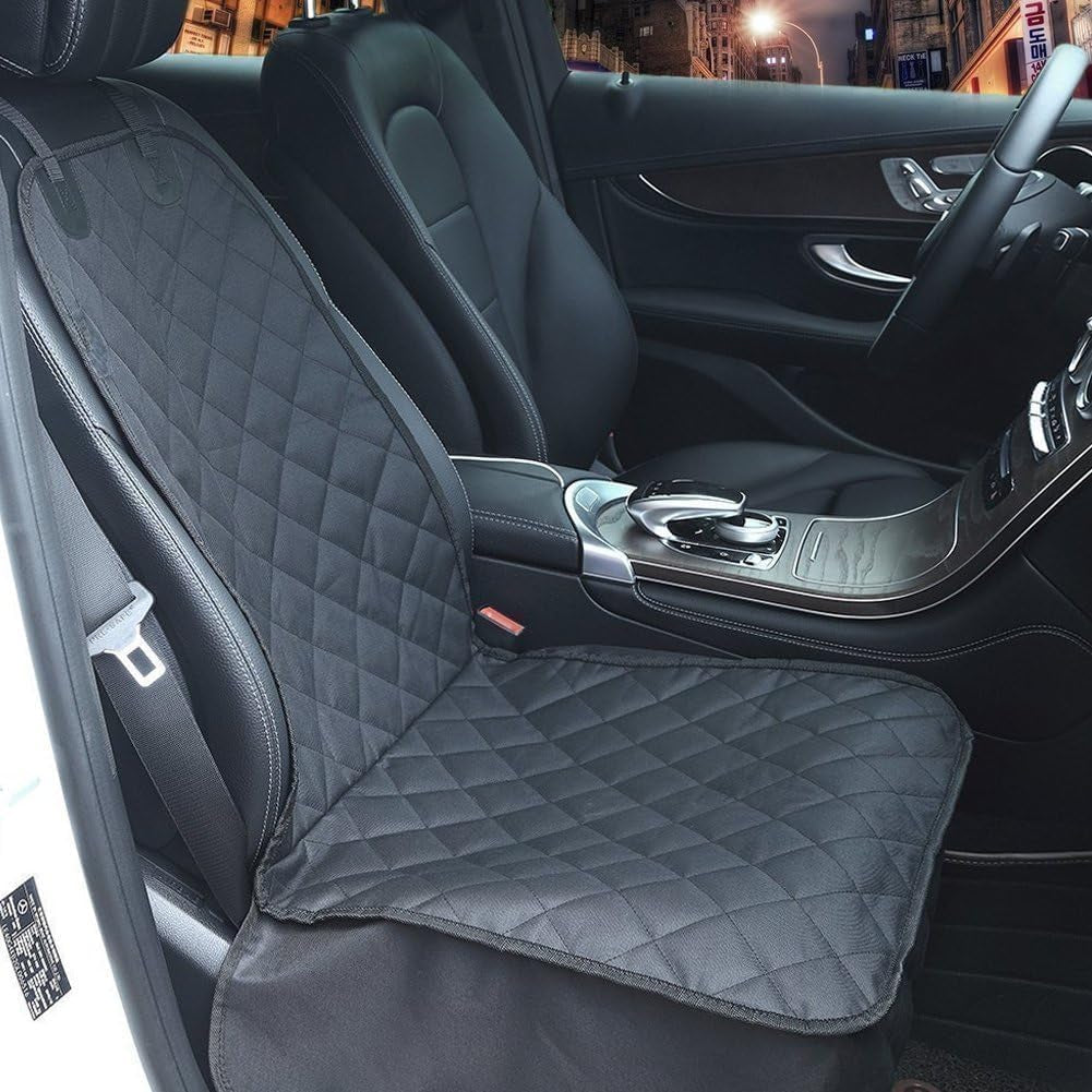 Premium Waterproof Dog Seat Cover for Cars, Trucks, and SUVs - Heavy-Duty 600D Oxford Fabric with Nonslip Backing and Side Flaps, Scratchproof and Durable Design