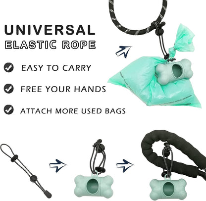 Dog Waste Bag Dispenser with Leak-Proof Scented Bags and Secure Carabiner (1 Holder, 195 Bags, Blue)